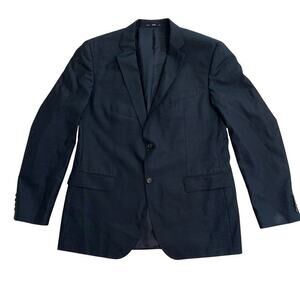 Hugo Boss Guabello Virgin Wool Single Breasted Suit Jacket Navy Blue size 44R